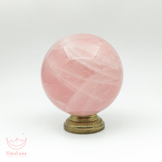 sphère de quartz rose de 610 grammes