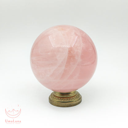 sphère de quartz rose de 610 grammes