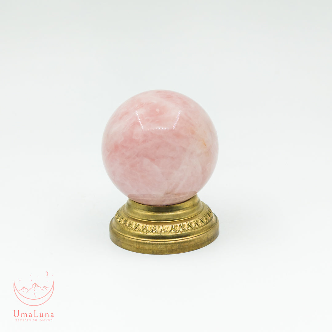 sphère de quartz rose de 90 grammes