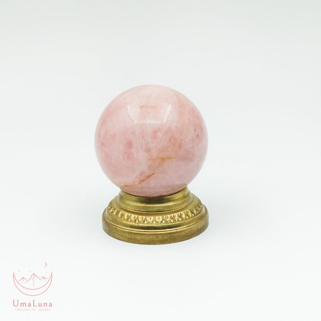 sphère de quartz rose de 90 grammes