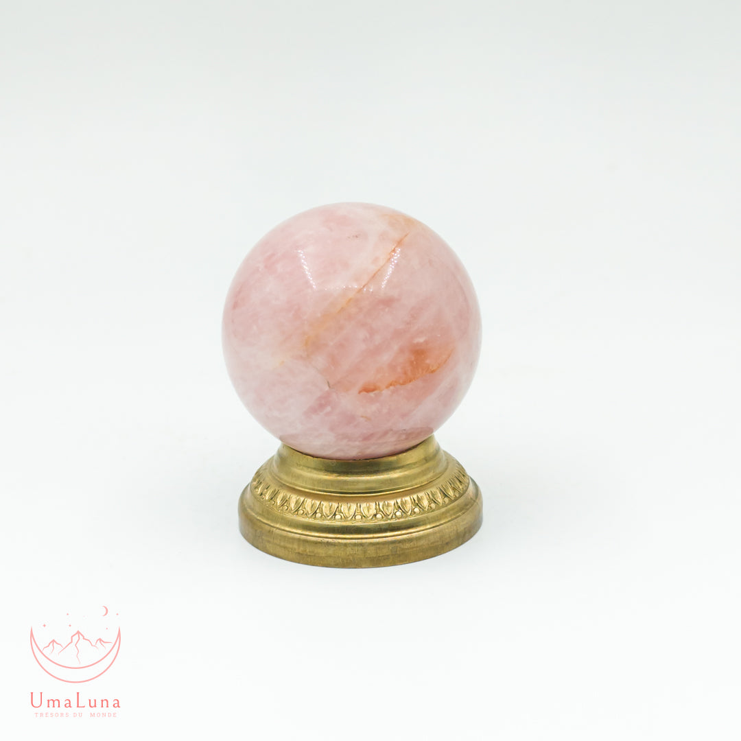 sphère de quartz rose de 90 grammes