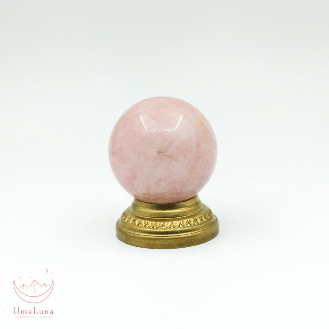 sphère de quartz rose de 90 grammes