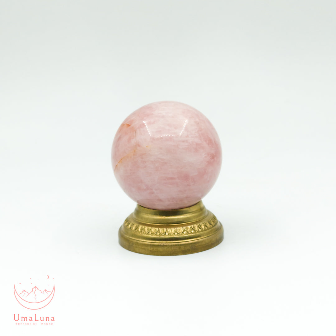 sphère de quartz rose de 90 grammes