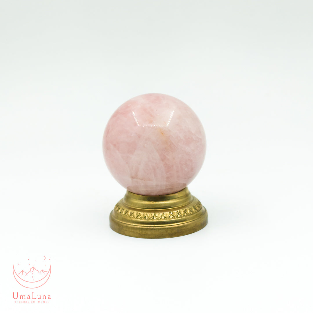 sphère de quartz rose de 90 grammes