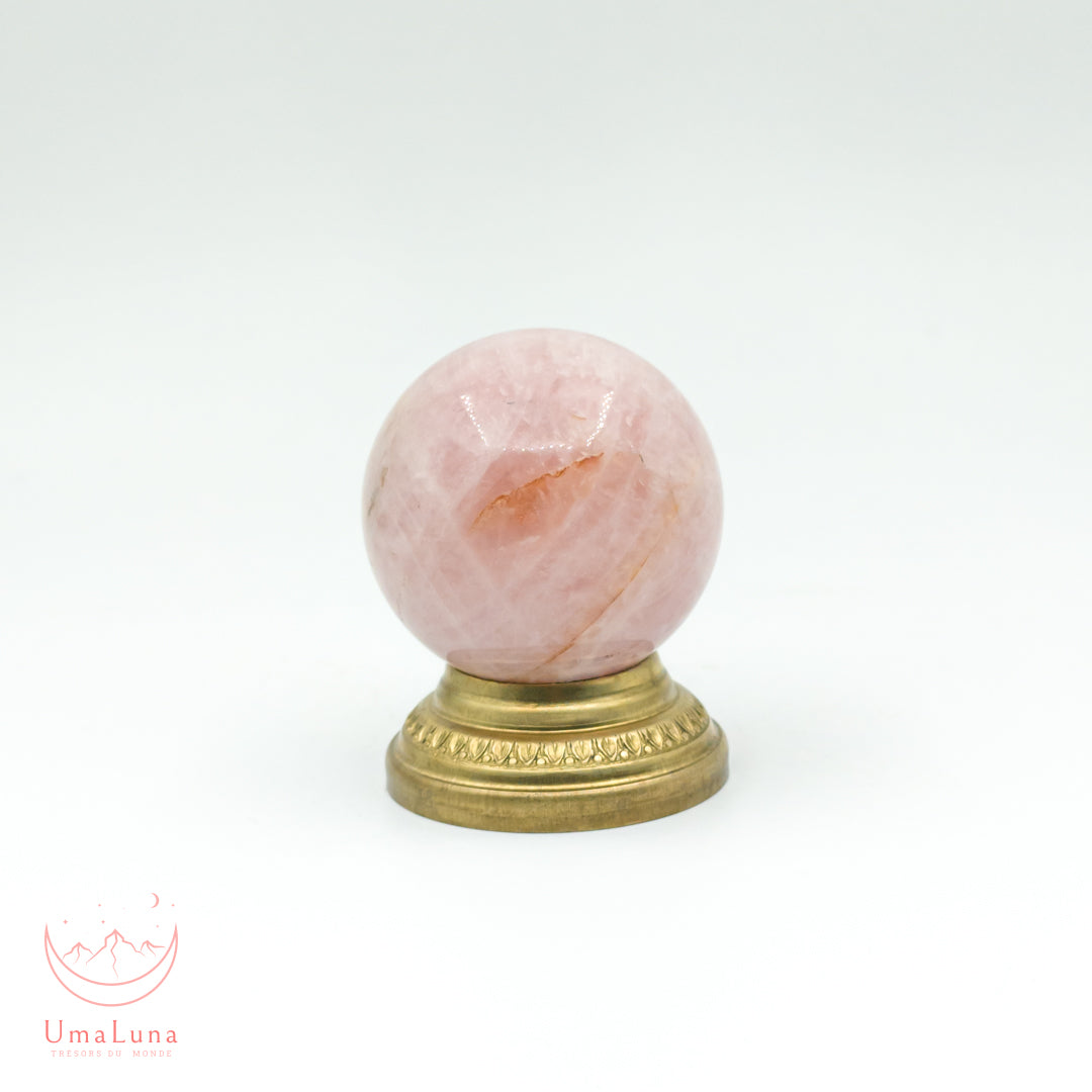 sphère de quartz rose de 90 grammes