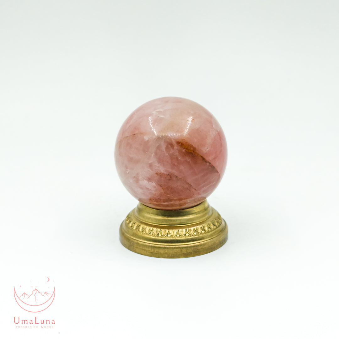 sphère de quartz rose de 90 grammes