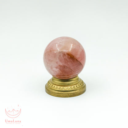 sphère de quartz rose de 90 grammes