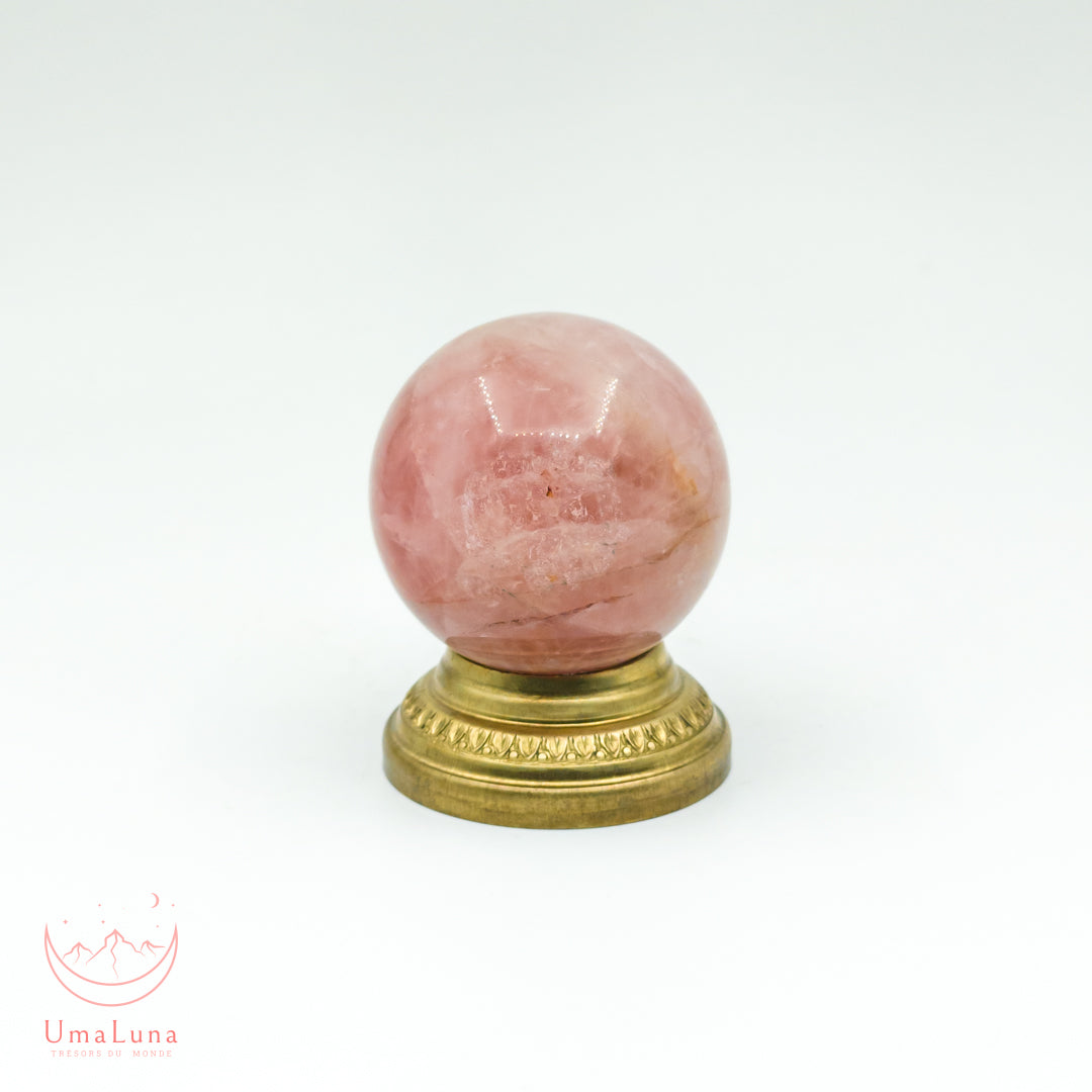 sphère de quartz rose de 90 grammes