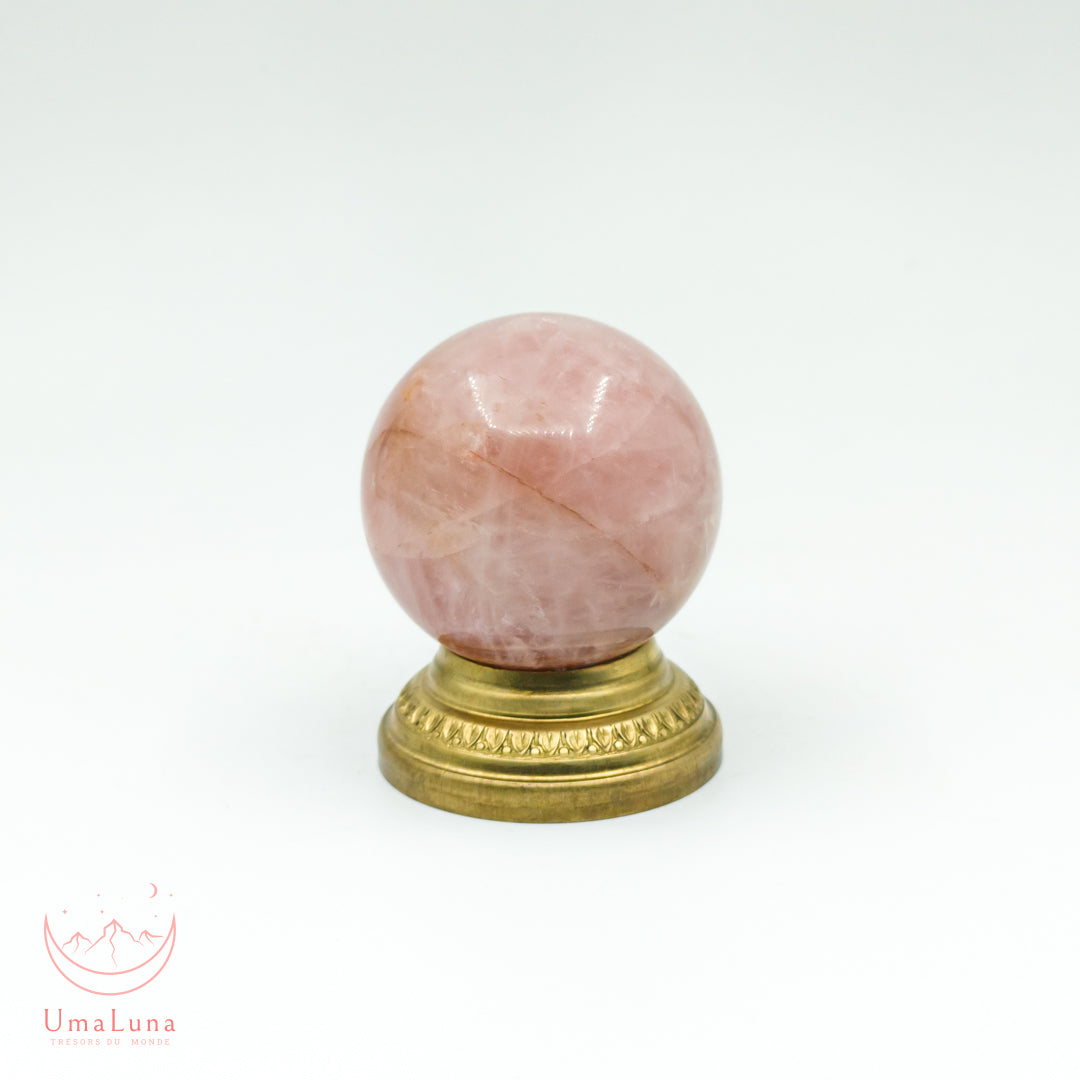 sphère de quartz rose de 90 grammes