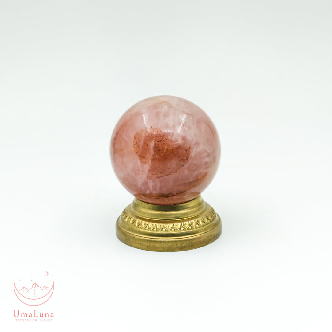 sphère de quartz rose de 90 grammes