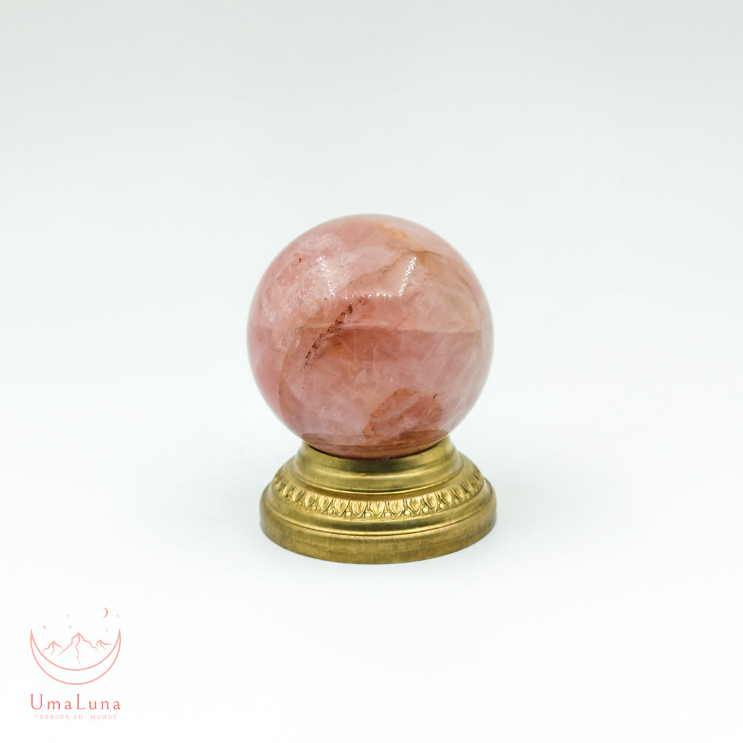 sphère de quartz rose de 90 grammes